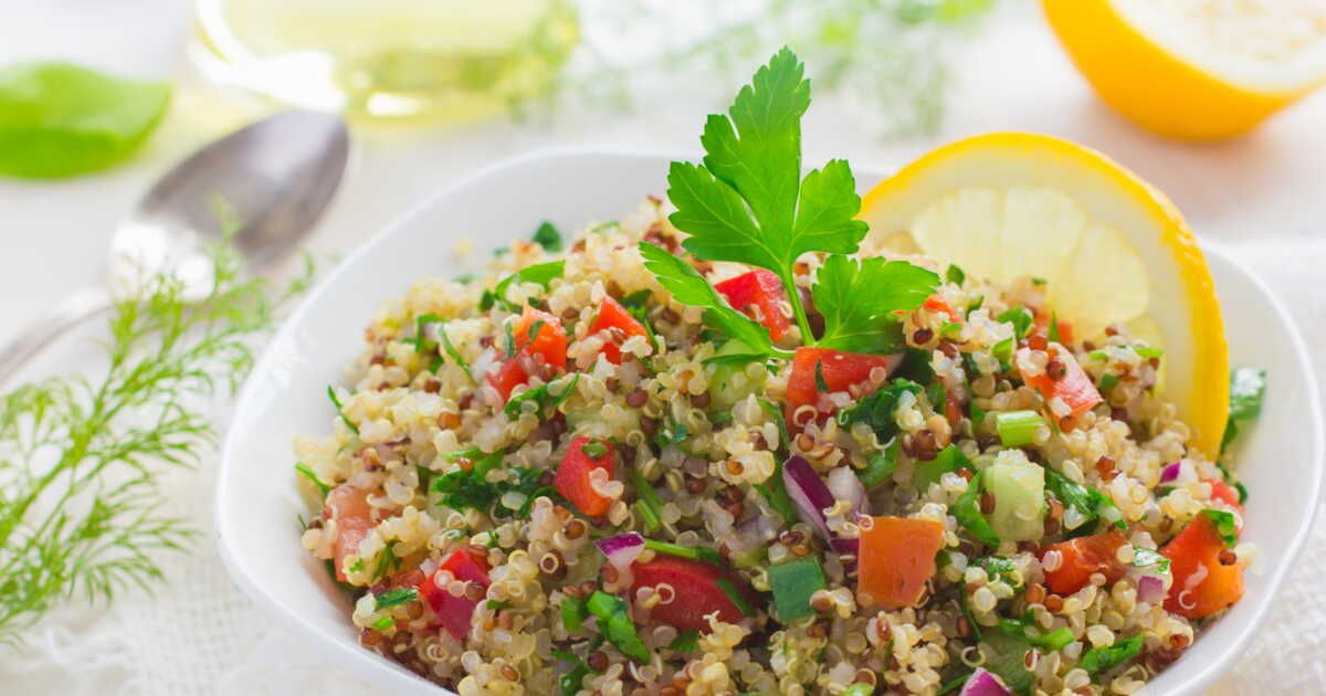Salade d'été au quinoa et petits pois : une recette de Cyril Lignac