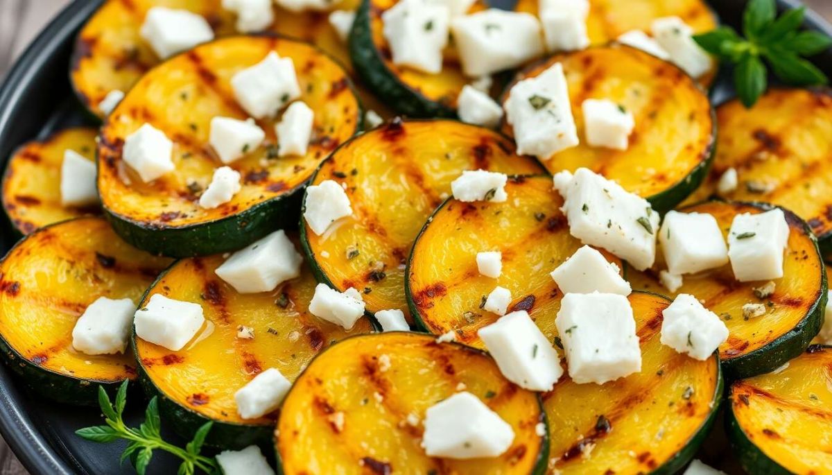 Courgettes grillées à la grecque avec feta