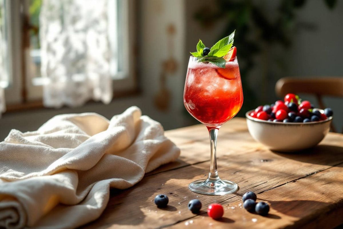 Éveillez vos sens avec un spritz aux fruits rouges et basilic