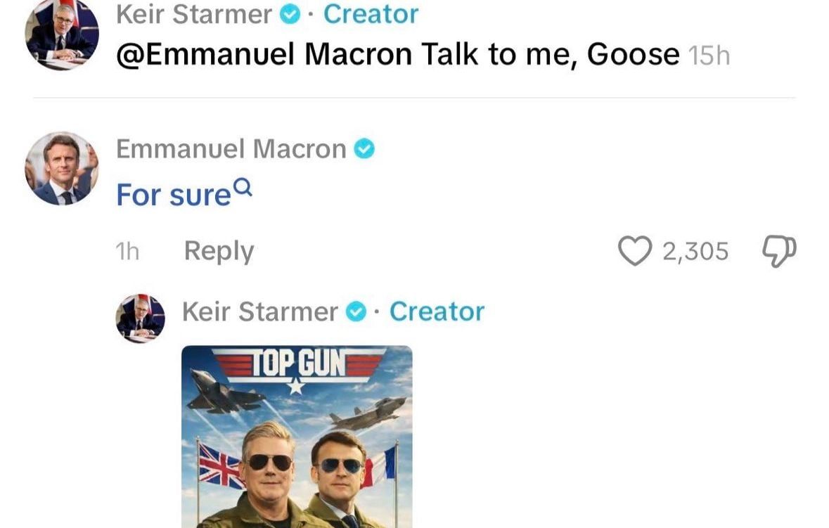 Keir Starmer et Emmanuel Macron : un clin d'œil à Top Gun