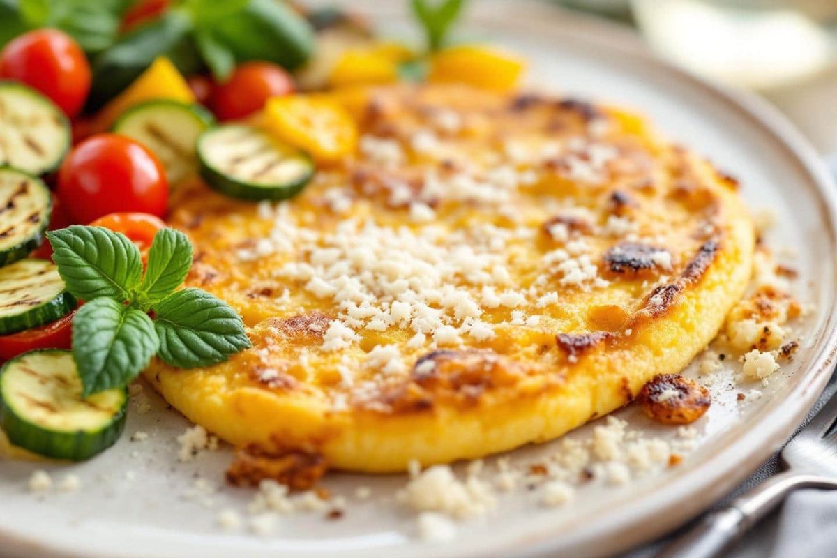 Une galette de polenta au parmesan qui réinvente le casse-croûte d'été