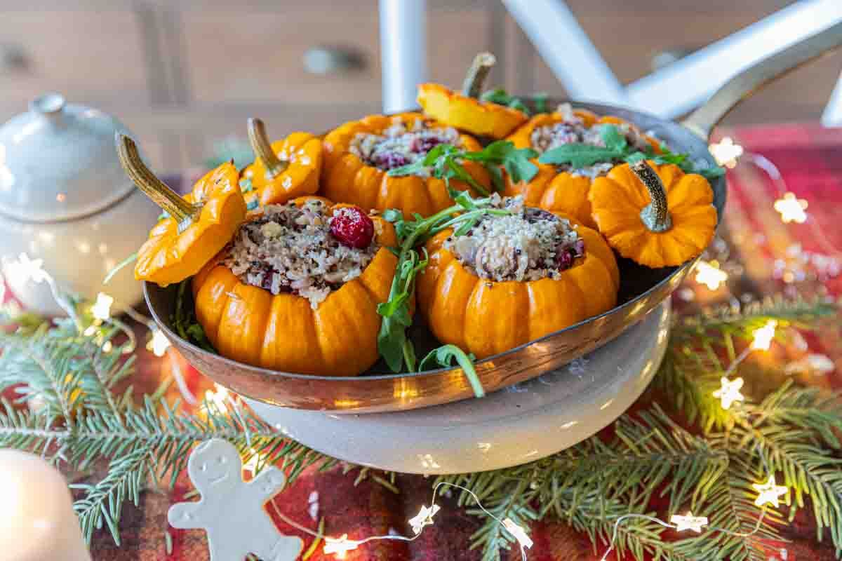 Mini courges farcies végétariennes