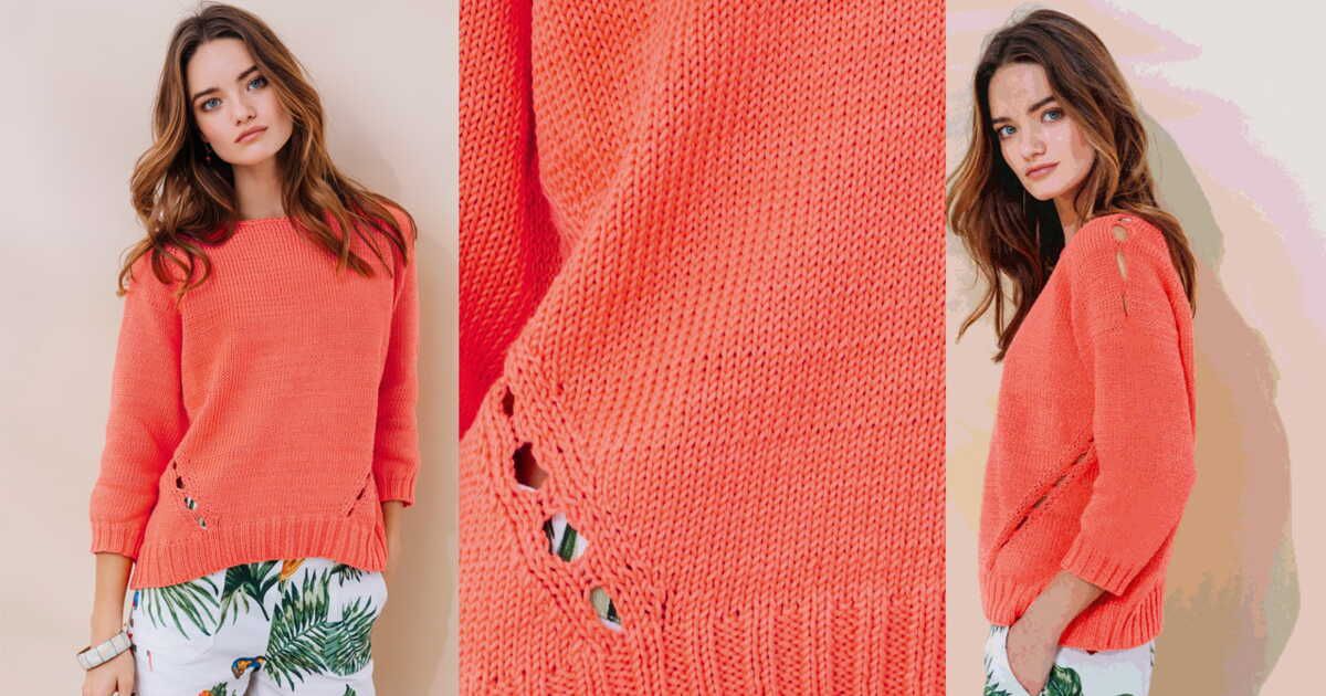 Le pull aux détails ajourés