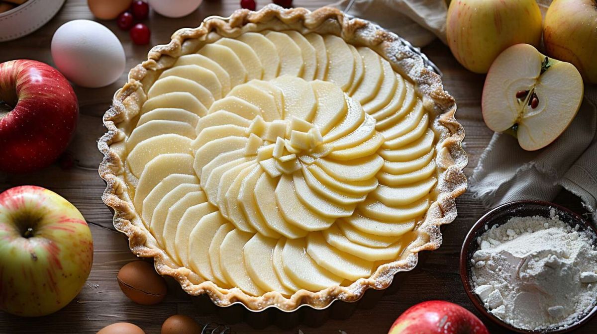 La tarte aux pommes à la crème pâtissière : un délice réconfortant
