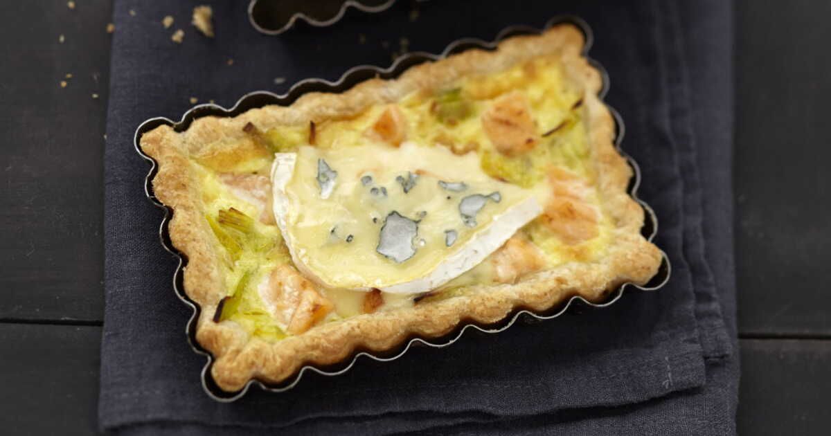 Une tarte savoureuse au bleu et saumon qui va régaler vos papilles