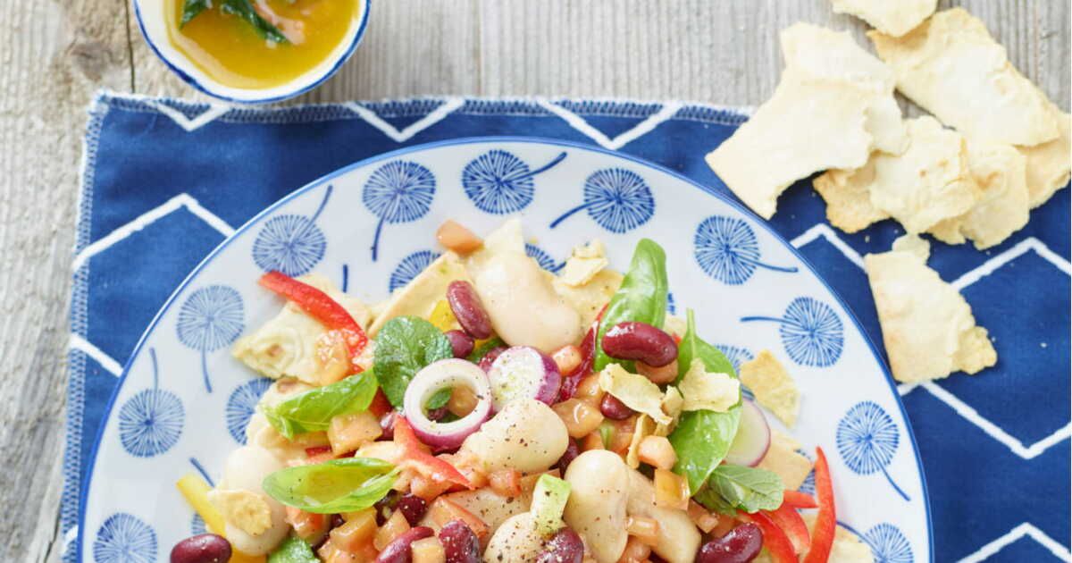 Une explosion de saveurs : la salade de haricots de Soissons sur tortilla