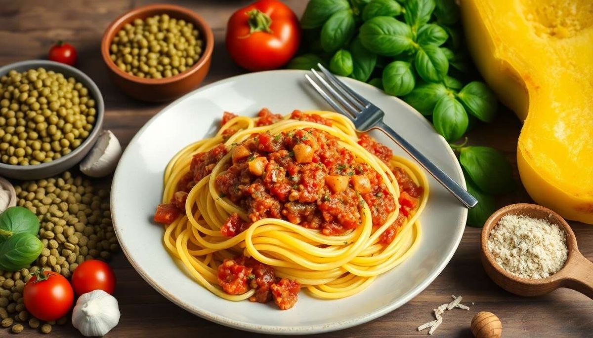 Découvrez la courge spaghetti à la bolognaise de lentilles : une recette gourmande et healthy
