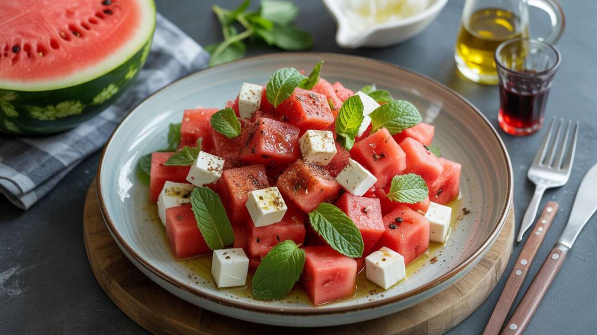 Salade fraîcheur : l’alliance gourmande de la pastèque, feta et menthe pour vos déjeuners d'été