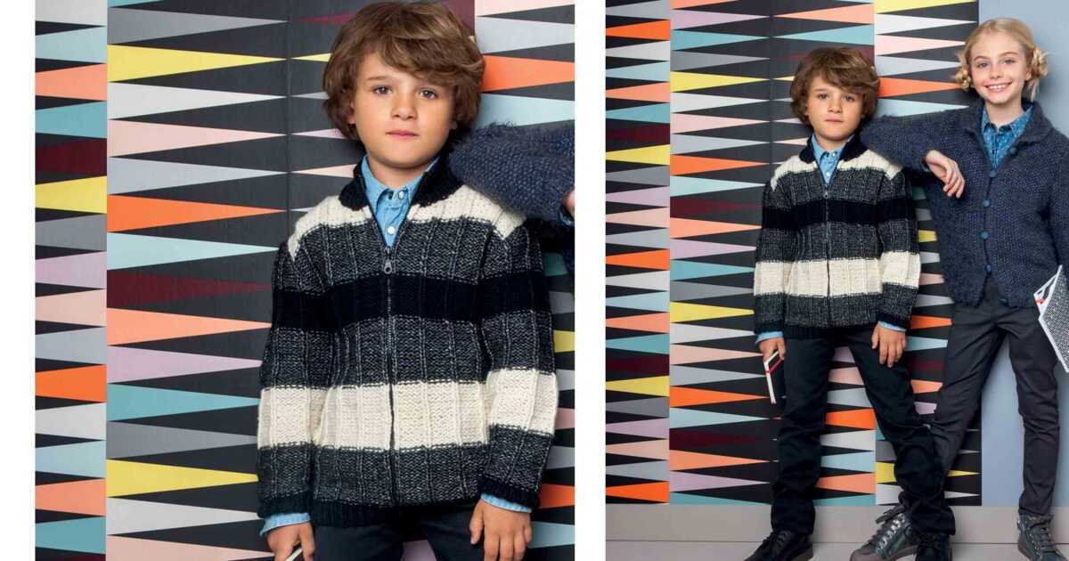 Un blouson rayé pour garçons : créez-le vous-même en tricot
