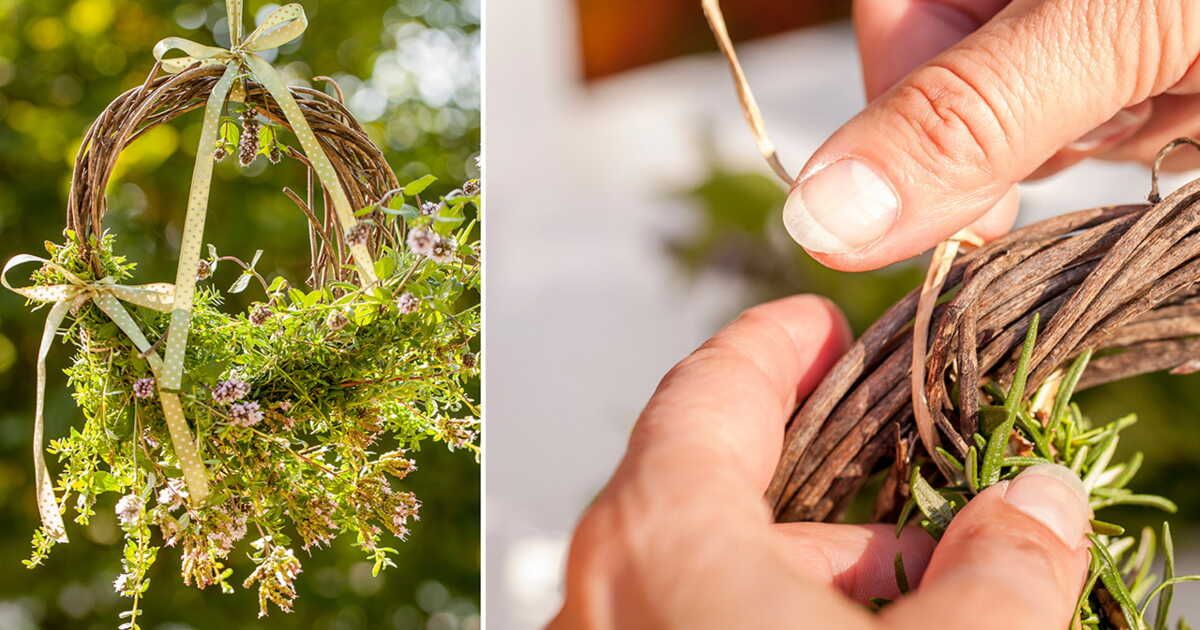 la couronne d'herbes aromatiques qui émerveille les sens