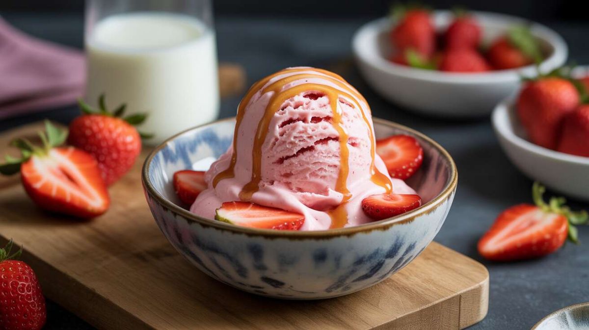 Découvrez la recette facile de la glace à la fraise, votre délice d'été sans effort