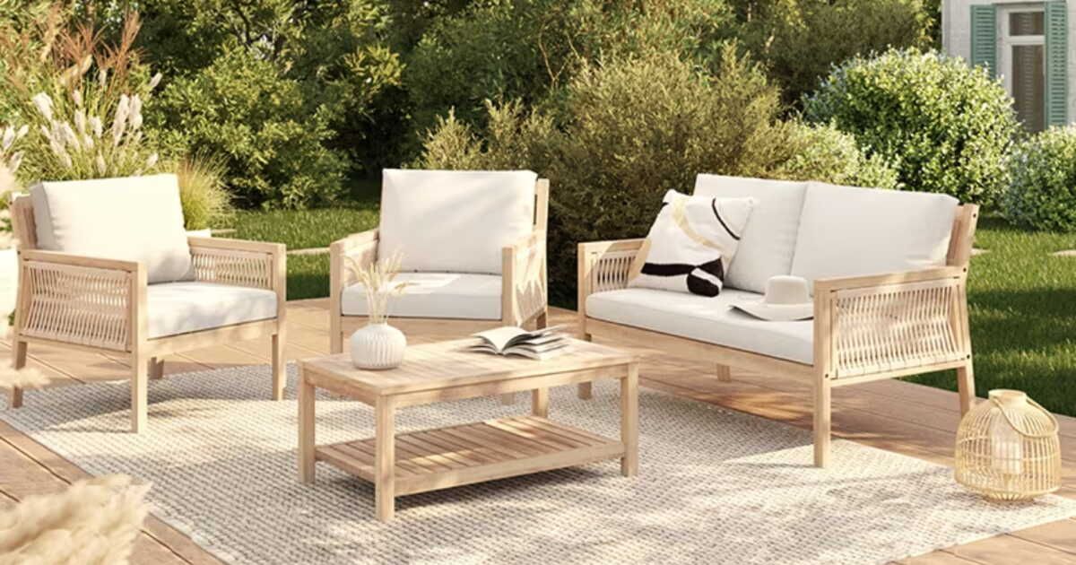 saisissez l'opportunité : salon de jardin à -40% chez maisons du monde