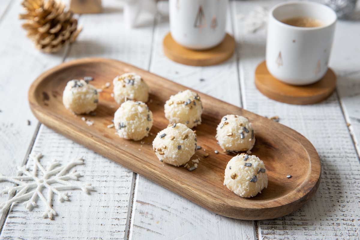 Truffes au chocolat blanc et noix de coco