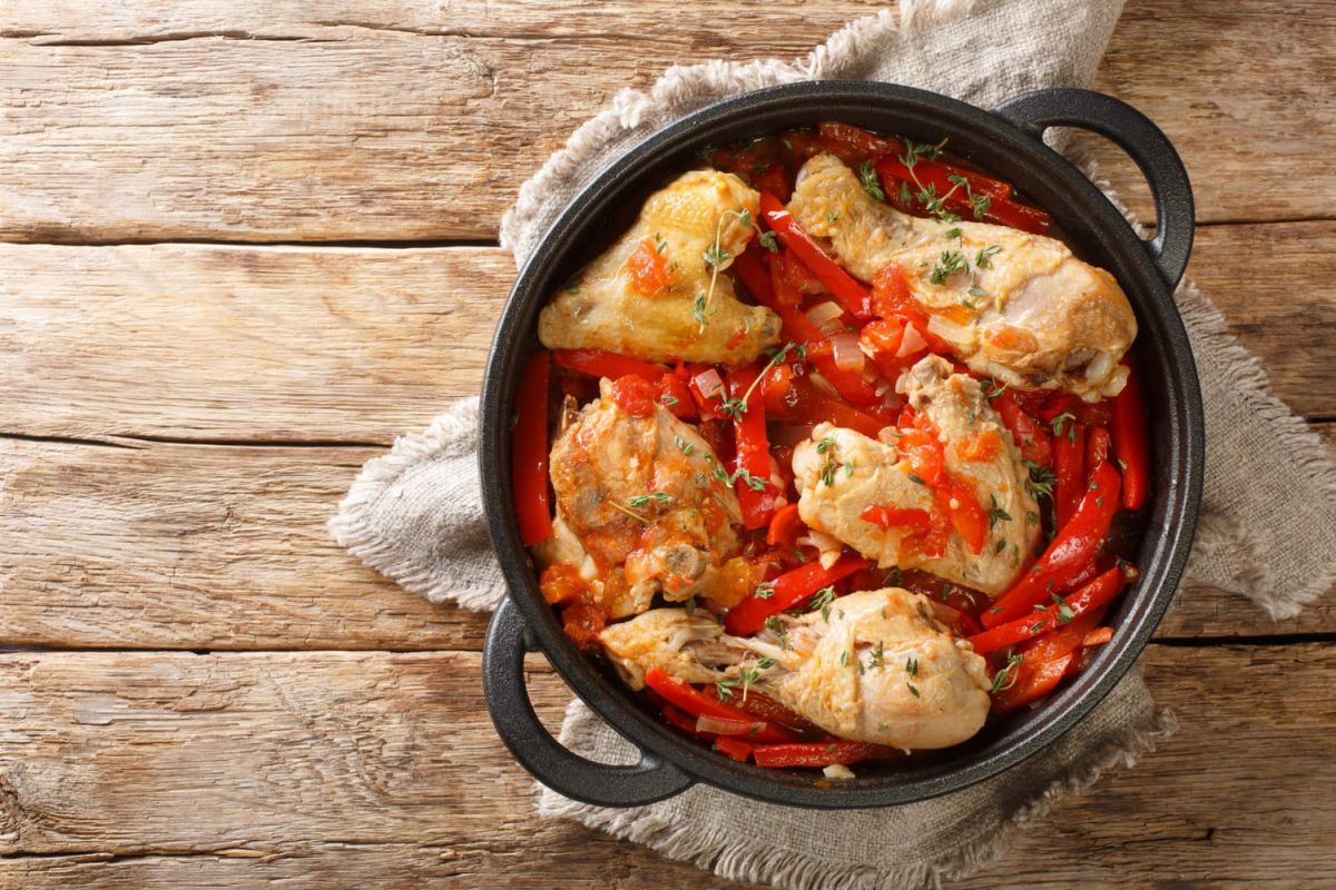 La recette de poulet basquaise du sud-ouest par Philippe Etchebest