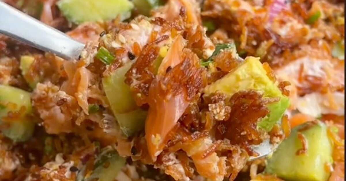 La salade de riz croustillant au saumon : le délice à emporter pour vos déjeuners